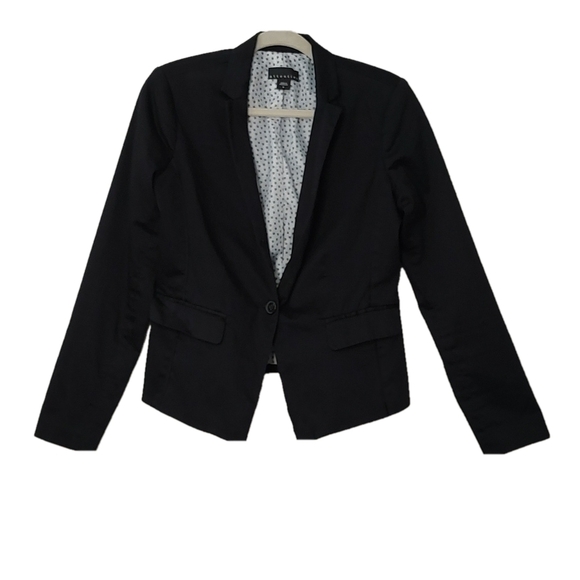 Attention Black Single Button Blazer Size 8 - Picture 1 of 5
